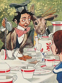 Alice's Adventures in Wonderland: &ldquo;What day of the month is it?&rdquo; he said, turning to Alice (1907) illustrated by Charles Robinson.