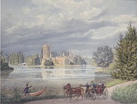 Eduard Gurk - Blick auf Schloss und Park Laxenburg bei Wien - ca 1838