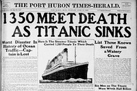Announcing the sinking of the Titanic