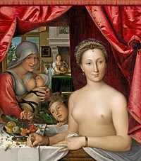 A Lady in Her Bath (1571) renaissance painting by François Clouet.