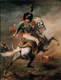 The Charging Chasseur (1812) romanticism by Th&eacute;odore G&eacute;ricault.