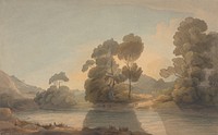 On the Dee, watercolor by Francis Towne.