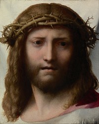 Head of Christ (1525 - 1530) oil painting by Correggio (Antonio Allegri).