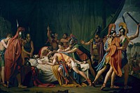 The death of Viriato, chief of the Lusitanians, La muerte de Viriato, jefe de los lusitanos (1807) oil painting by José de Madrazo y Agudo.