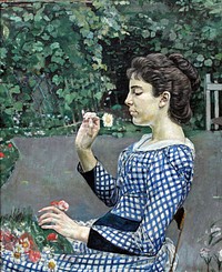 Portrait of Hélène Weiglé (1888) oil painting by Ferdinand Hodler.