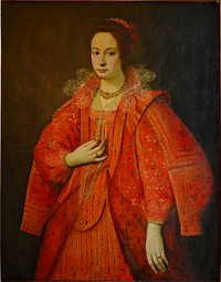 The Lady in red clothes