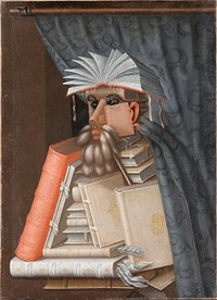 The librarian, Bibliotekarien (1562) by Giuseppe Arcimboldo.