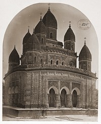 Photograph of Kantaji temple before being damaged by an earthquake (1871) by John Henry Ravenshaw.