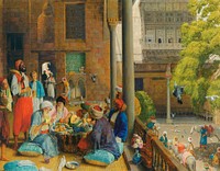 Lewis midday-meal (1875) oil painting by John Frederick Lewis.