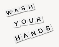 Wash your hands collage element psd