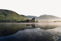 Scotland castle landscape border background   image