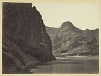 Black Cañon, Colorado River, looking below near Camp 7. Explorations in Nevada and Arizona, Expedition of 1871. Lieut. Geo. M. Wheeler, Com'd'g. by Timothy O'Sullivan
