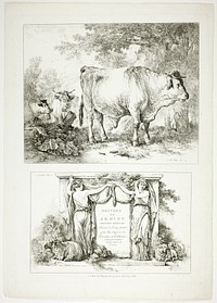 Plate One of 38 from Oeuvres de J. B. Huet by Jean Baptiste Huet