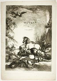 Title Page from Oeuvres de J. B. Huet by Jean Baptiste Huet