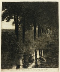 The Trout Pool by Franz von Stuck