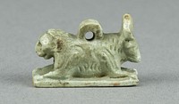 Amulet of a Double Animal: Lion and Bull by Ancient Egyptian