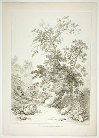 Plate Six of 38 from Oeuvres de J. B. Huet by Jean Baptiste Huet