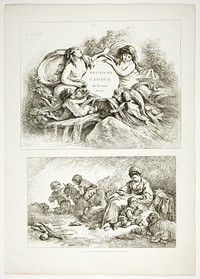 Plate Seven of 38, from Oeuvres de J. B. Huet by Jean Baptiste Huet