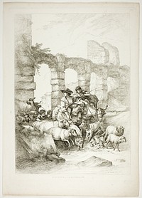 Plate Twelve of 38 from Oeuvres de J. B. Huet by Jean Baptiste Huet