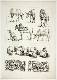 Plate fifteen of 38 from Oeuvres de J. B. Huet by Jean Baptiste Huet