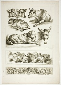 Plate Twenty of 38 from Oeuvres de J. B. Huet by Jean Baptiste Huet