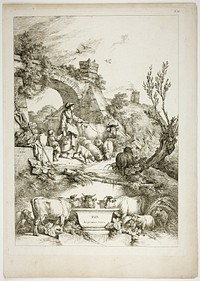 Plate 36 of 38 from Oeuvres de J. B. Huet by Jean Baptiste Huet