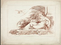 Sleeping Woman with a Cupid by Henry Fuseli