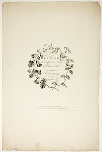 Cover for Collection of Different Bouquets of Flowers, Invented and Drawn by Jean Pillement and Engraved by P. C. Canot by Pierre-Charles Canot (Engraver)