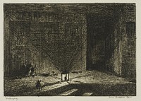 Interior of an Inn (The Corridor of an Inn) by Charles François Daubigny