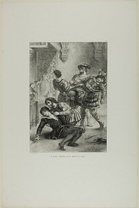 Hamlet's Death, plate 16 from Hamlet by Eugène Delacroix