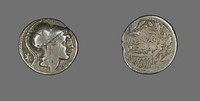 Denarius (Coin) Depicting the Goddess Roma by Ancient Roman