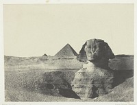 Le Sphynx vu de Face, Egypte Moyenne by Maxime Du Camp