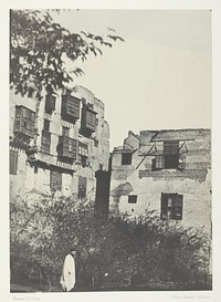 Maison et Jardin dans le Quartier Frank, Le Kaire by Maxime Du Camp