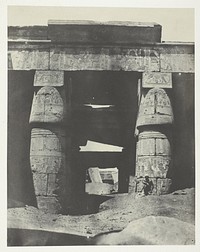 Karnak, Portique du Temple de Khons; Thèbes by Maxime Du Camp