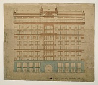 Rookery Building, Chicago, Illinois, LaSalle Street Elevation by Burnham and Root (Architect)