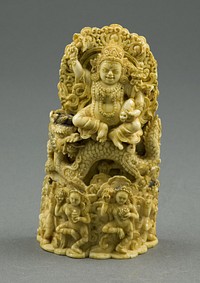 Jambhala, the God of Wealth, Seated on a Dragon