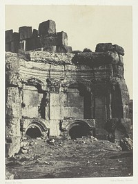 Baalbeck (Héliopolis), Hémicycle De L'Enciente Des Temples Du Soleil Et De Jupiter; Syrie by Maxime Du Camp