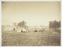 Tents and Military Gear, Camp de Châlons by Gustave Le Gray