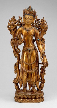 Bodhisattva Maitreya with Fear-Not Gesture (Abhayamudra)