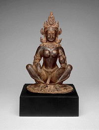 Mother-Goddess Brahmani Seated in Yogic Posture Holding Water Pot