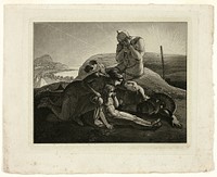 Tecmessa, Her Son and Teucer Lamenting the Dead Ajax by Carl Russ
