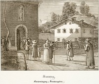 Sunday: Going to Church Near Berchtesgaden by Ferdinand Olivier