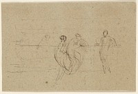 Figures by a Railing by James McNeill Whistler