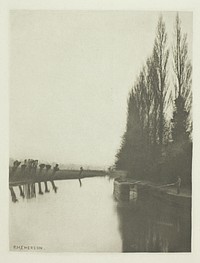 Poplars and Pollards on the Lea, Near Broxbourne by Peter Henry Emerson