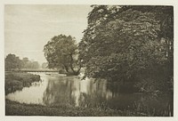 Crow-Island Stream, River Wye by Peter Henry Emerson