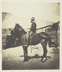 Quartermaster Hill, 4th Lt. Dragoons. The Horse taken immediately after the winter season. by Roger Fenton