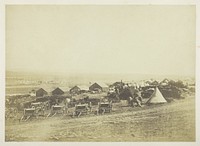 Artillery Waggons, Balaklava in the Distance by Roger Fenton