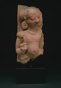 Male Deity (Deva) Holding a Lotus Bud