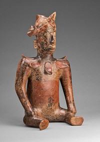 Figure of a Seated Chieftain by Colima