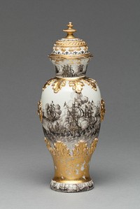 Vase and Cover (one of a pair) by Meissen Porcelain Manufactory (Manufacturer)